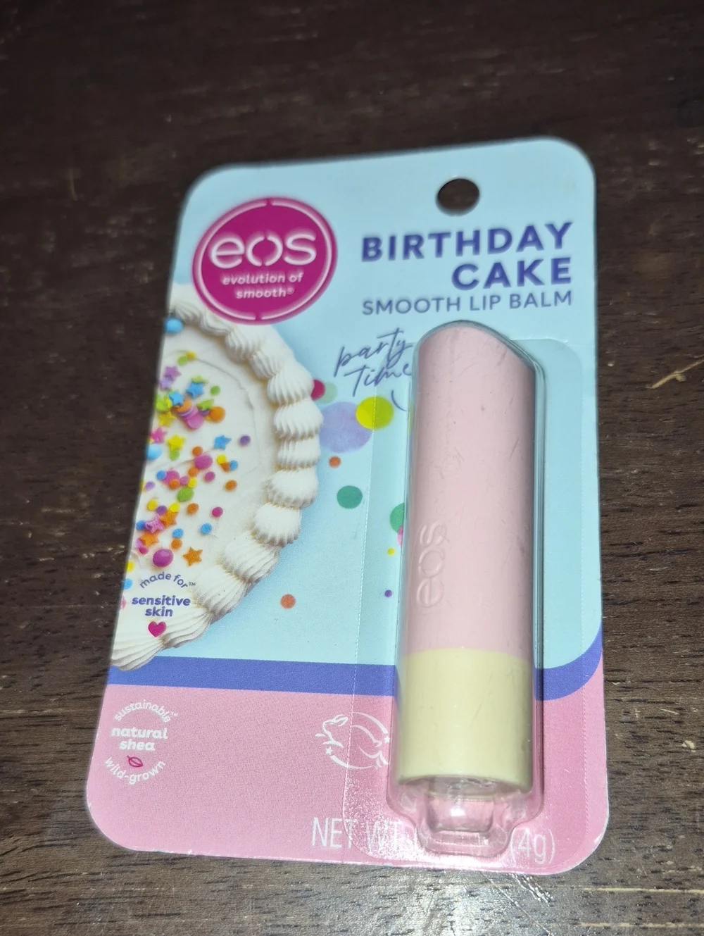 Eos Birthday Cake Smooth Lip Balm - Light Pink & Cream Base